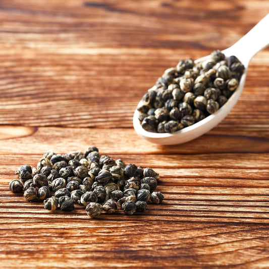 Tealyra - Imperial Jasmine Dragon Pearls - Loose Leaf Green Tea - Jasmine Green Tea With Pleasant Aroma And Tonic Effect - 113G (4-Ounce)