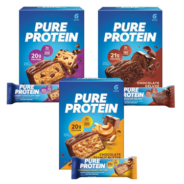 Pure Protein Bars Chocolate Variety Pack (18 Ct)