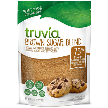 Truvia Brown Sugar Blend, Mix Of Natural Stevia Sweetener And Brown Sugar, 18 Oz Bag