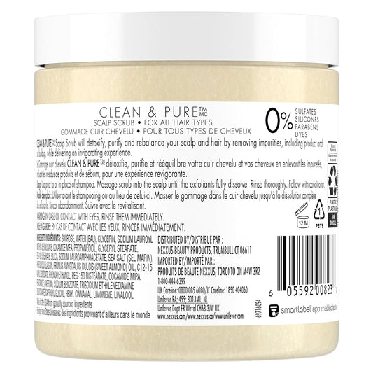 Nexxus Sulfate-Free Hair Scrub Exfoliating Scalp Scrub To Nourish & Clarify Silicone, Dye, & Paraben Free Hair Scrub 10 Oz