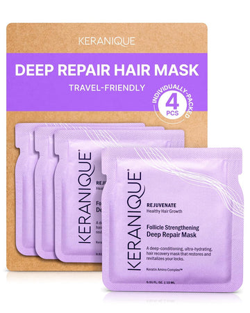 Keranique Hair Mask - Deep Repair And Intense Hydration For Damaged, Dry, Fine Hair With Keratin Protein