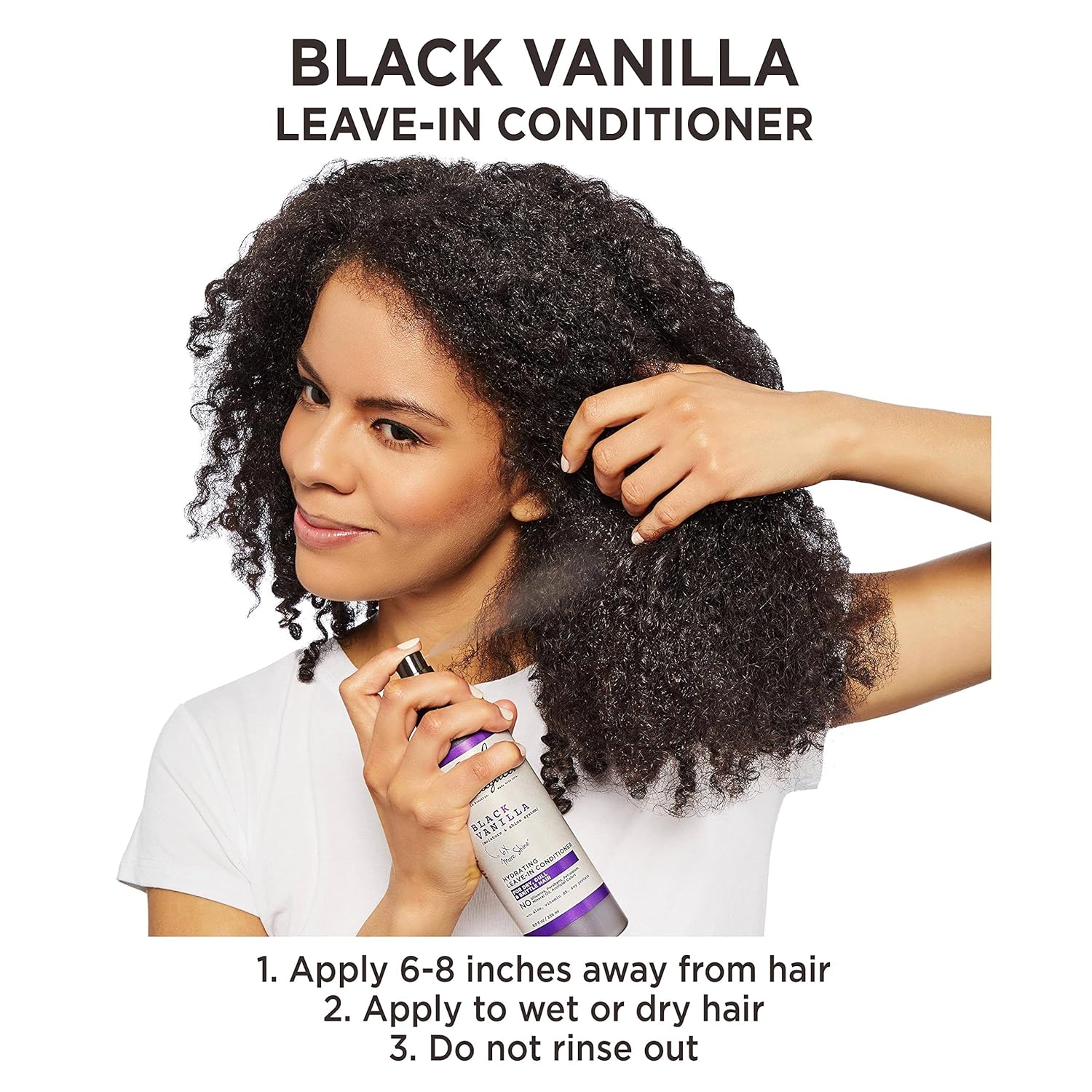 Carol's Daughter Black Vanilla Leave In Conditioner for Curly, Wavy or Natural Hair, Moisturizing Hair Care for Dry, Dull or Brittle Hair, 8 Fl Oz : Clothing, Shoes & Jewelry