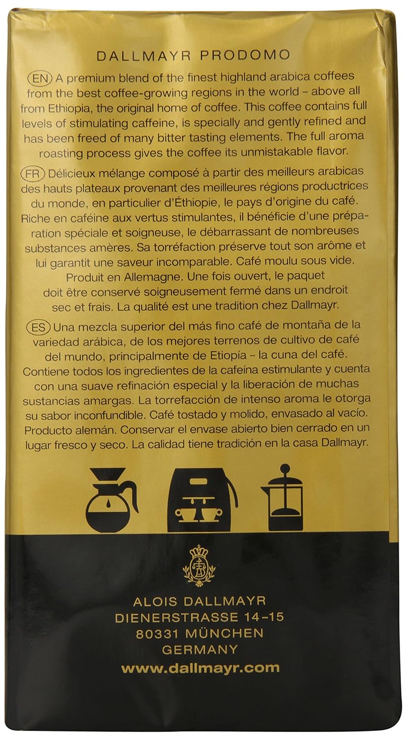 Dallmayr Prodomo Ground Coffee, (Pack of 2)