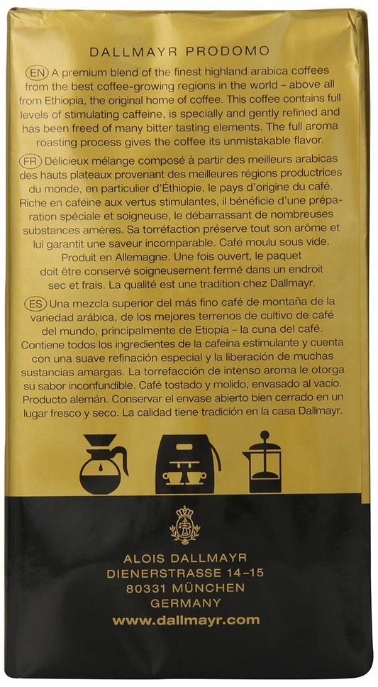 Dallmayr Prodomo Ground Coffee, (Pack of 2)