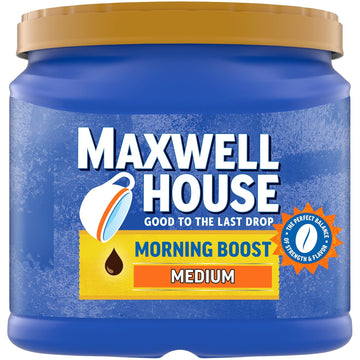 Maxwell House Morning Boost Medium Roast Ground Coffee With A Boost Of Caffeine (Canister)