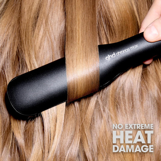 ghd Chronos Max - Wide Plate Hair Straighteners, 3X Faster Hair Styling in One Stroke for 90% More Shine, 2.5X Less Frizz Lasting 24hr, No Extreme Heat Damage, Ideal for Thick & Curly Hair, UK - White : Amazon.co.uk: Beauty