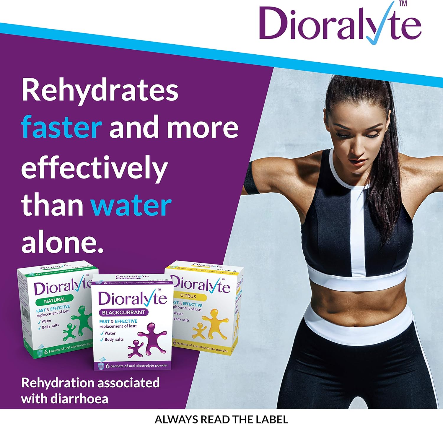 Dioralyte Citrus - Fast And Effective Supplement Treatment For Reducing Dehydration And Replacing Electrolytes (Mineral Salts) Of Lost Body Water And Salts- Citrus Flavour - Powder, 6 Sachets