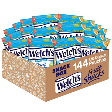 Welch'S Fruit Snacks, Mixed Fruit, Gluten Free, Bulk Pack, 1.55 Oz Individual Single Serve Bags (Pack Of 144)