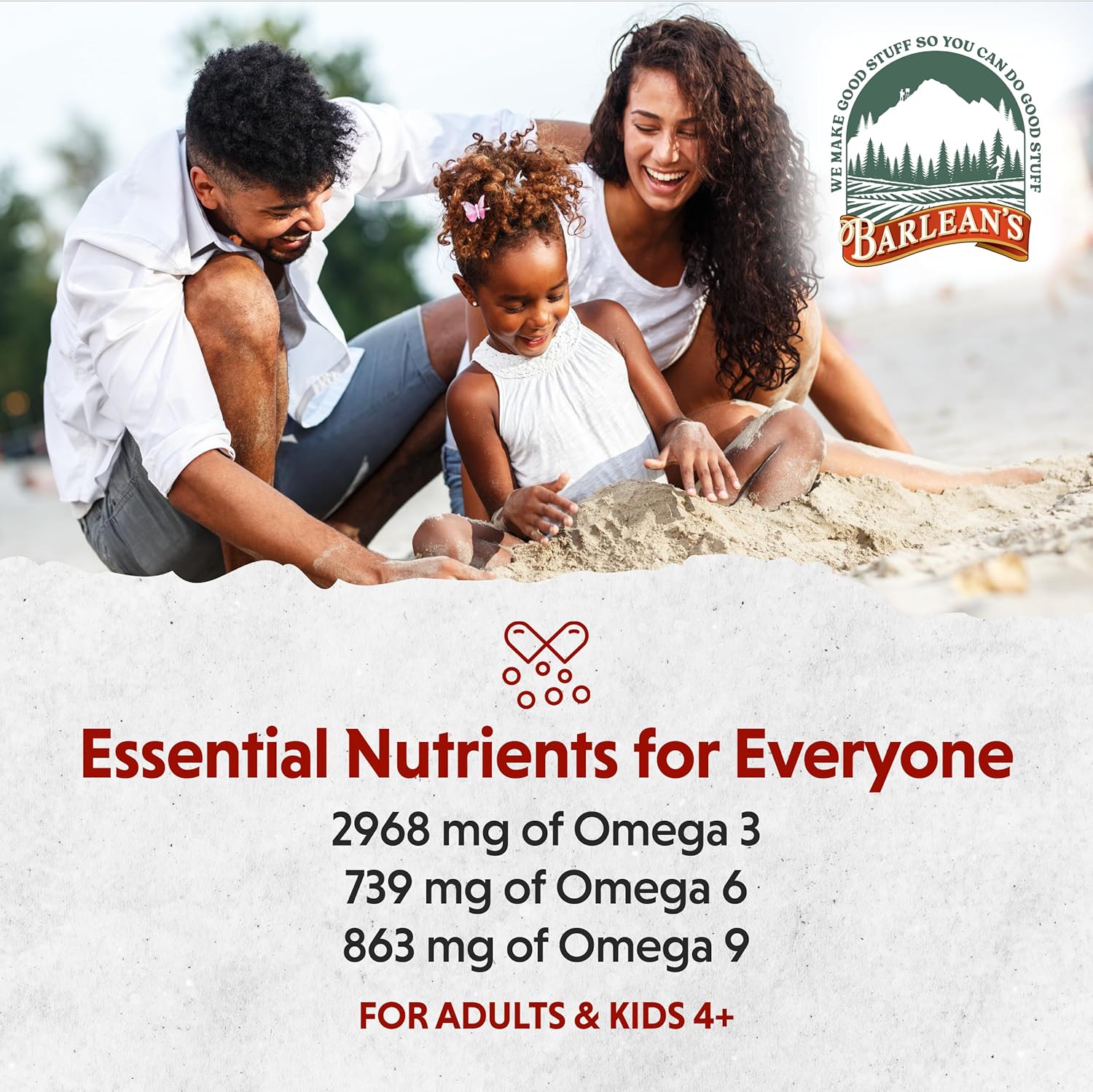 Barlean'S Strawberry Banana Flaxseed Oil Liquid, Vegan Omega 3 6 9 Supplements For Kids & Adults From Cold Pressed Flax Seed Oil With 2,968 Mg Of Vegan Omegas, Non-Gmo & Gluten Free, 8 Oz : Health & Household