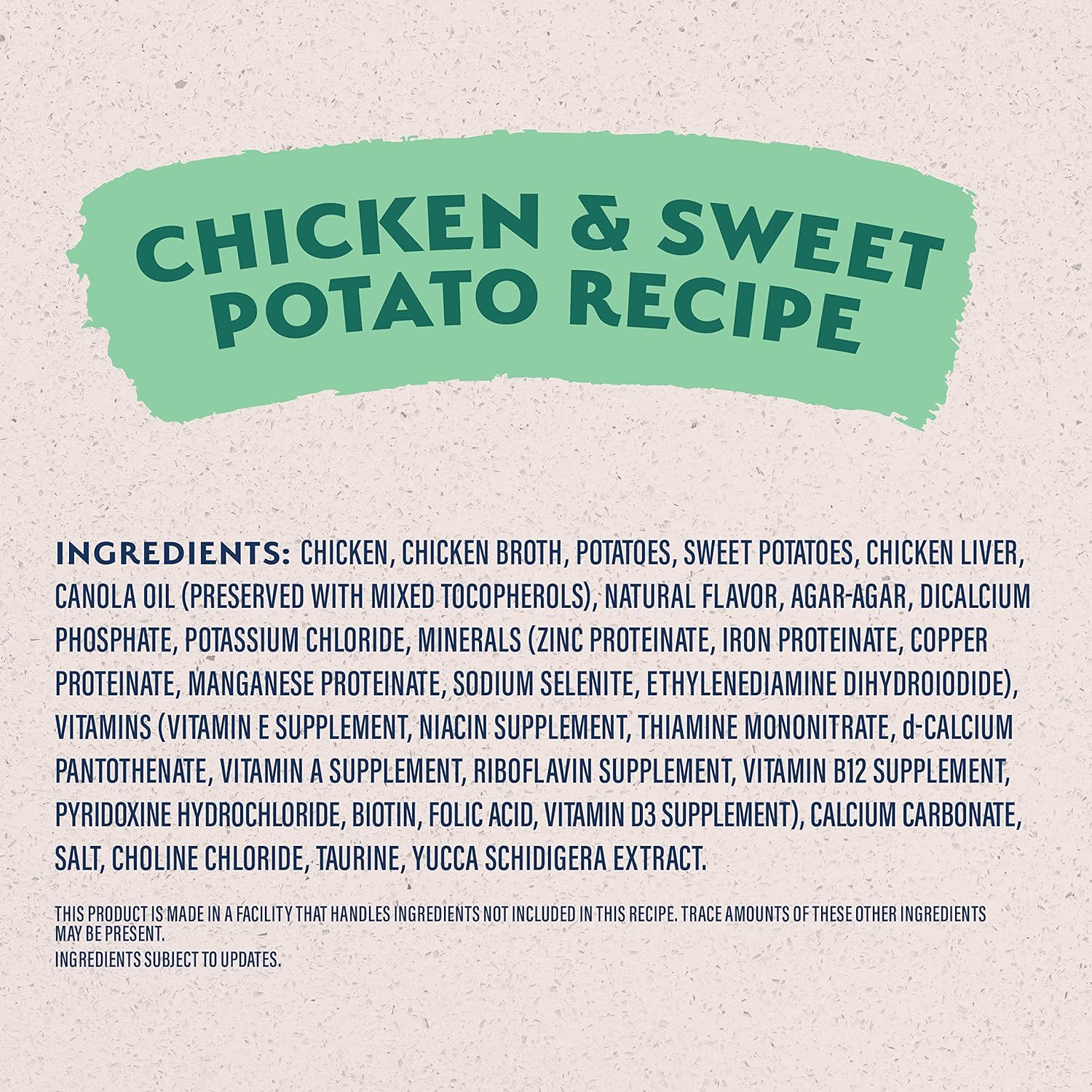 Natural Balance Limited Ingredient Adult Grain-Free Wet Canned Dog Food, Chicken & Sweet Potato Recipe, 13 Ounce (Pack of 12) : Canned Wet Pet Food : Pet Supplies