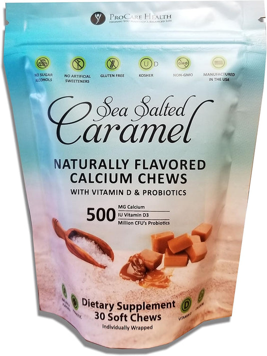 ProCare Health | Calcium Soft Chew | Sea Salted Caramel l 30 Count
