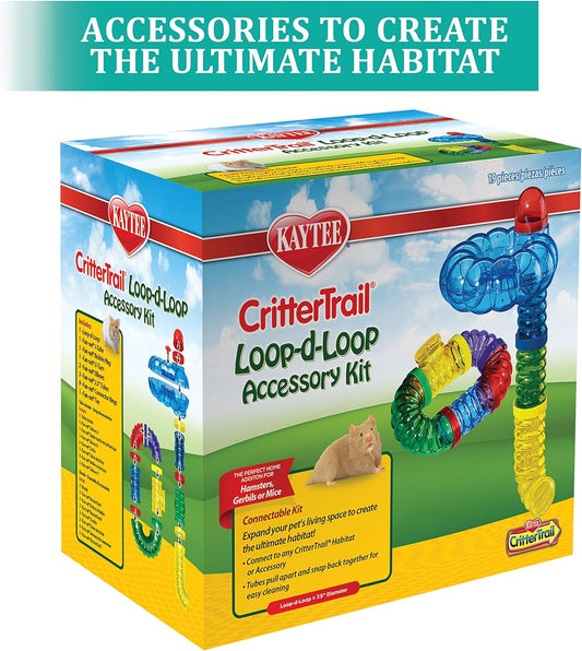 Kaytee Crittertrail Fun-Nel Loop-D-Loop Accessory Kit Small Animal Habitat Tubes