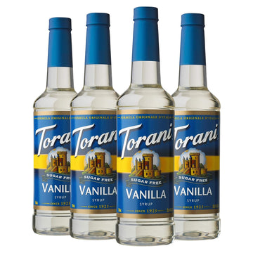 Torani Sugar Free Syrup, Vanilla, 25.4 Ounce (Pack Of 4)