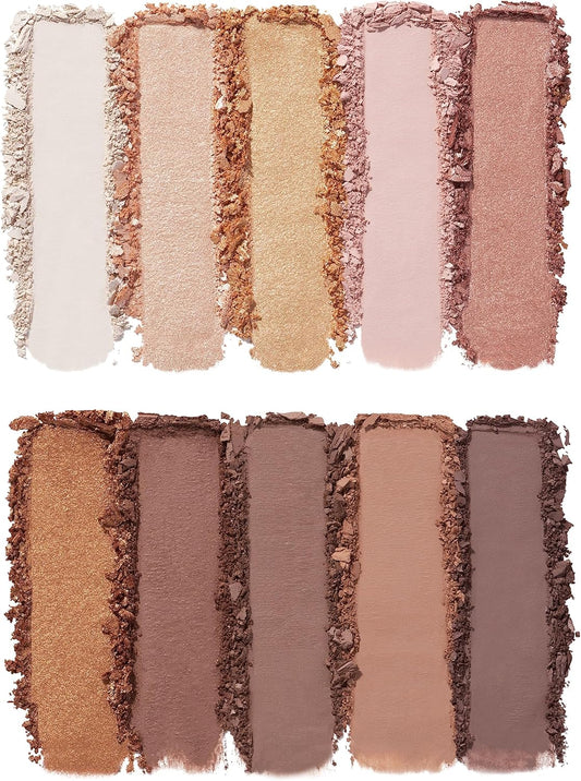 E.L.F. Perfect 10 Eyeshadow Palette, Ten Ultra-Pigmented Neutral Shades, Blendable Formula, Vegan & Cruelty-Free, Need It Nude (Packaging May Vary)