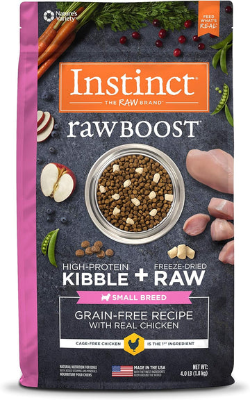Instinct Raw Boost Small Breed Grain Free Recipe with Real Chicken Natural Dry Dog Food, 4 lb. Bag