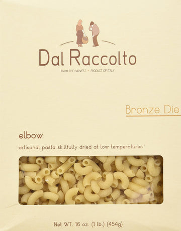 Dal Raccolto Bronze Die Pasta - Elbow, 1 lb Box