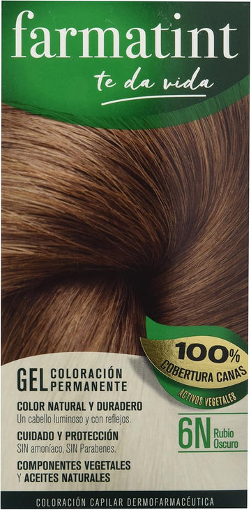 Farmatint 6N Rubio Oscuro 130 Ml - Coloración Permanente Sin Amoniaco