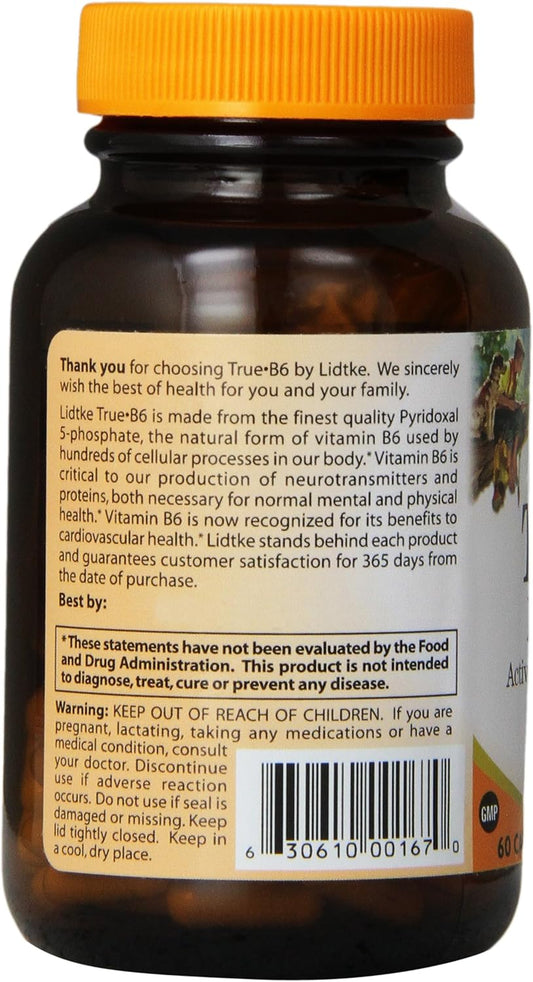 Lidtke Technologies True B6 Capsules, 50 Mg, 60 Count