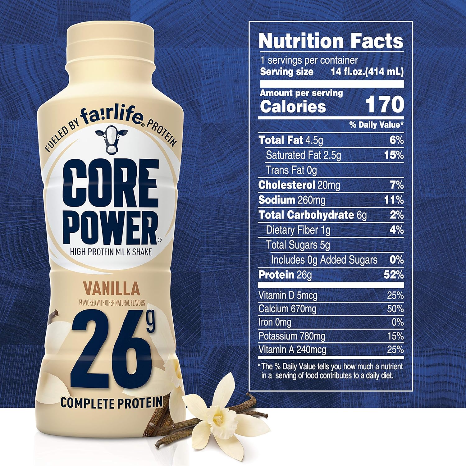Core Power High Protein (26G) Shake, Vanilla, 14 Fl Oz