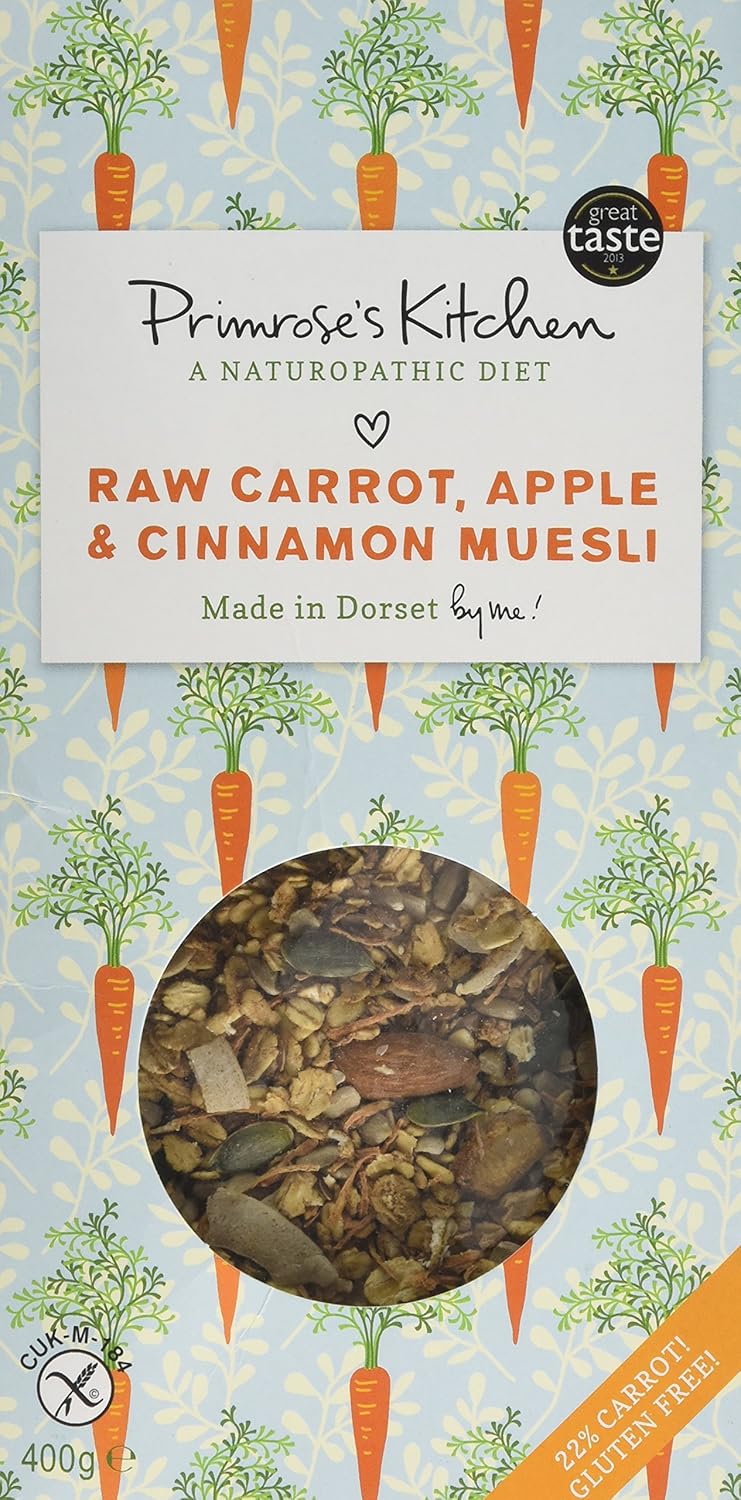 Primrose'S Kitchen Raw Carrot, Apple And Cinnamon Muesli 400 G (Pack Of 2)