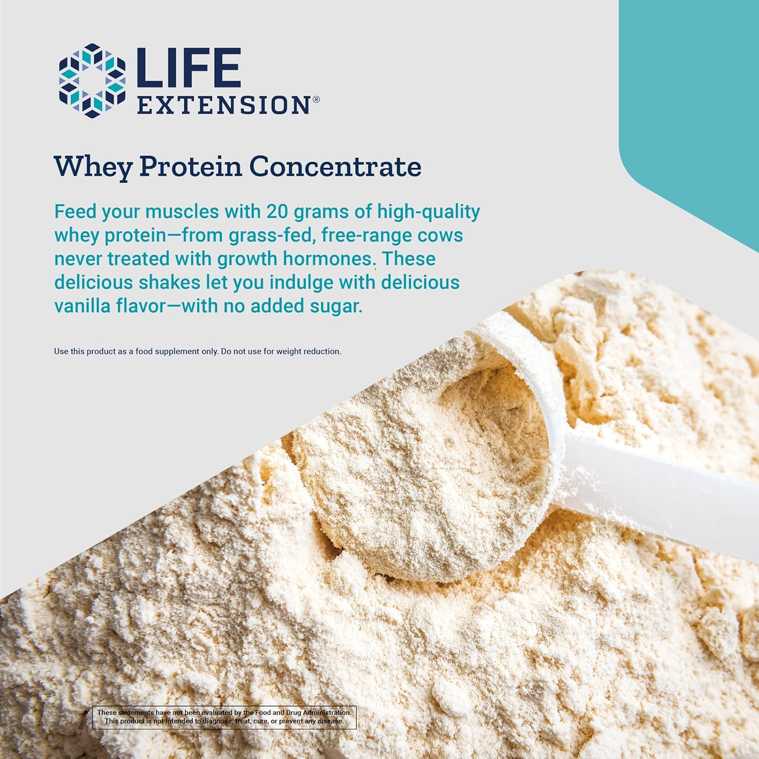 Life Extension Wellness Code Whey Protein Concentrate 20g Muscle Growth & Immune Health - Sourced From Grass-Fed, Free-Range, Hormone-Free Cows, Non-GMO, No Added Sugar, Vanilla- 500g : Health & Household