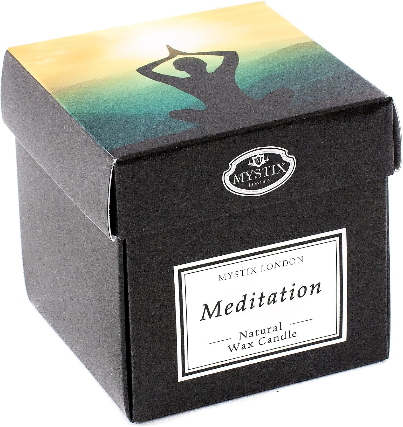 Mystix London | Meditation - Scented Candle Large 29cl | Best Aroma for Home, Kitchen, Living Room and Bathroom | Perfect as a Gift | Reusable Glass Jar