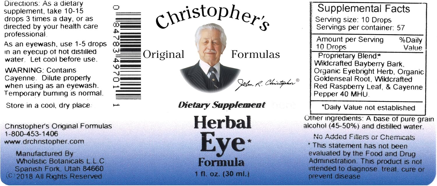 Dr Christopher'S Herbal Eye Formula Extract, 1