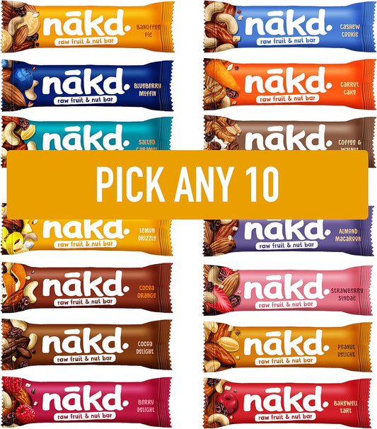 Nakd Fruit & Nut Bars - Pick any 10 Bars : Amazon.co.uk: Health & Personal Care