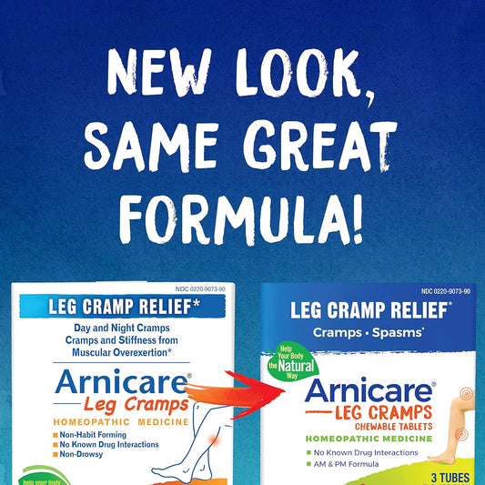 Boiron Arnicare Leg Cramps For Day And Night Relief From Cramping And Stiffness In Feet Or Calves - 33 Tablets