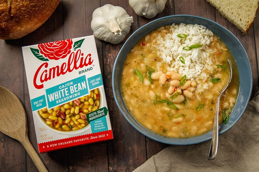 Camellia Brand Dried Great Northern Beans & White Bean Seasoning (2 of Each)