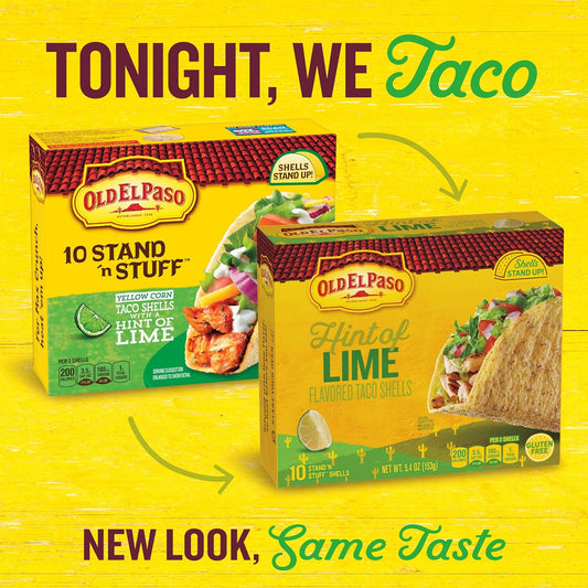Old El Paso Stand 'N Stuff Taco Shells With a Hint Of Lime, 10-count (Pack of 6)
