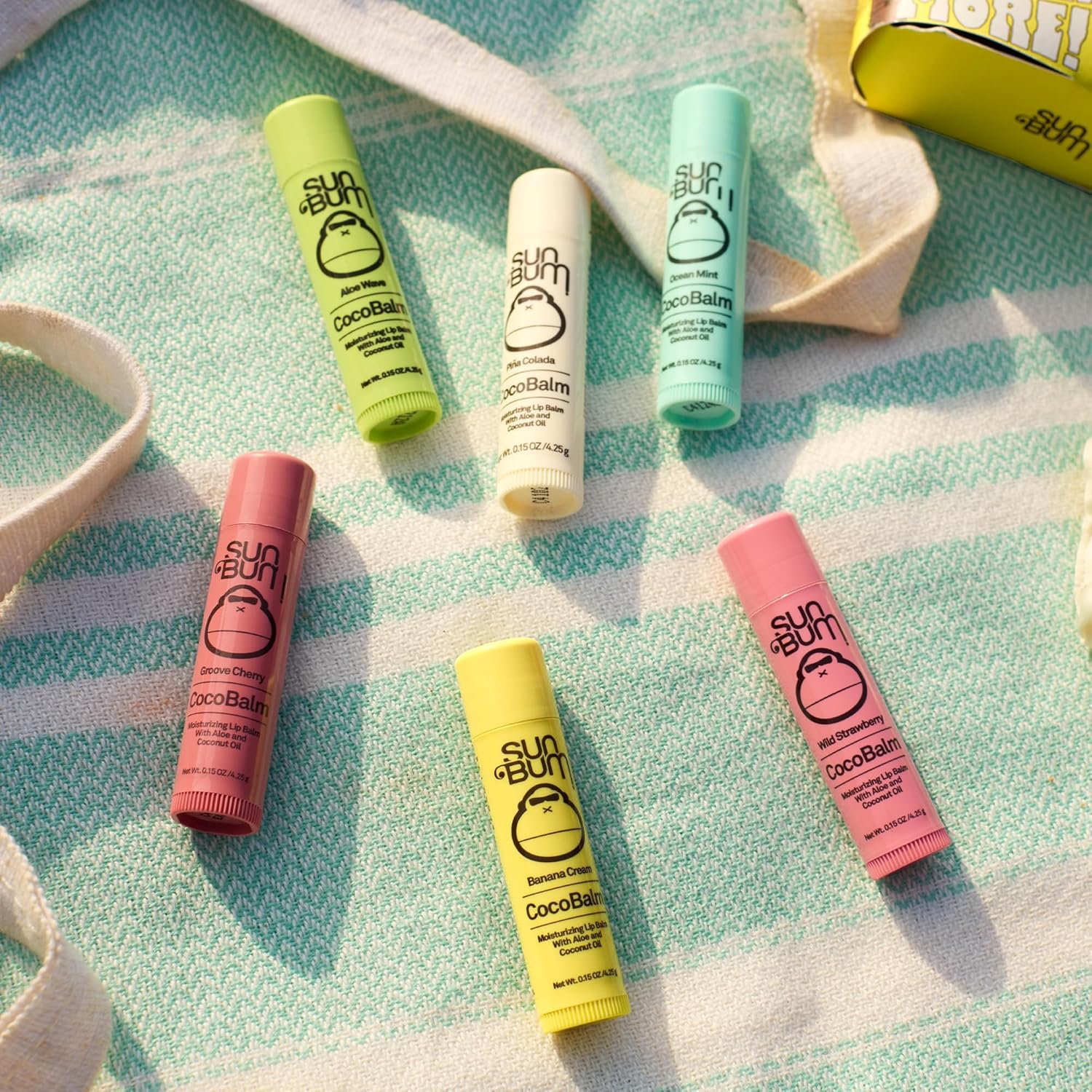 Sun Bum Cocobalm Ocean Mint - Hydrating Lip Balm With Coconut Oil And Aloe Vera - 0.15 Oz Stick : Beauty & Personal Care