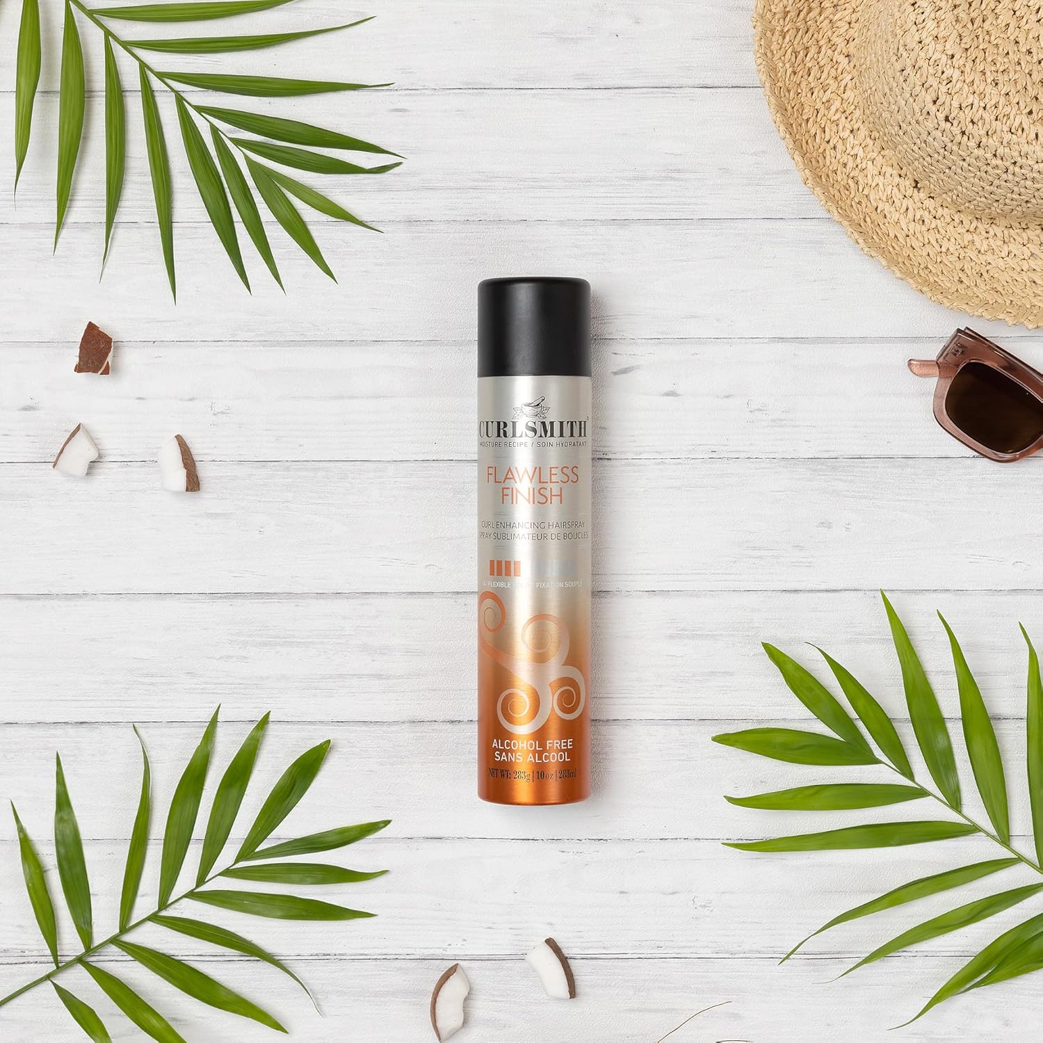 Curlsmith - Flawless Finish Hairspray, Flexible Hold Without Dryness, Alcohol Free, For Curly, Wavy And Coily Hair (283Ml)