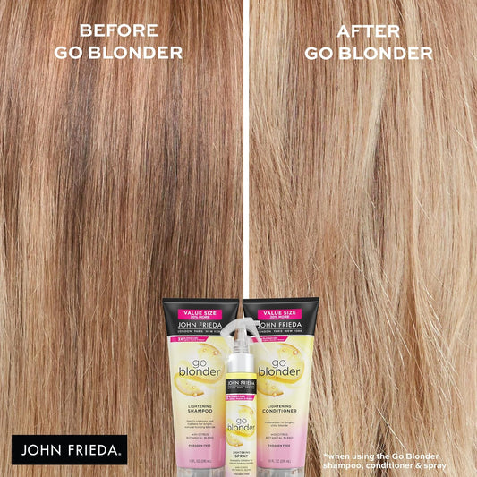 John Frieda Go Blonger Lightening Spray, Paraben Free, Phthalate Free, Ammonia Free, Cruelty Free, Blonde Tone Enhancer 3.5 fl oz Bottle (2 Pack)