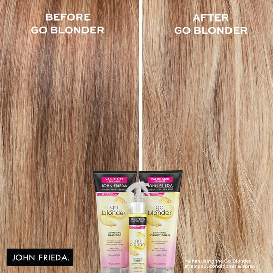 John Frieda Go Blonger Lightening Spray, Paraben & Phthalate Free, Ammonia & Cruelty Free Blonde Tone Enhancer - 3.5 Fl Oz (2 Pack)