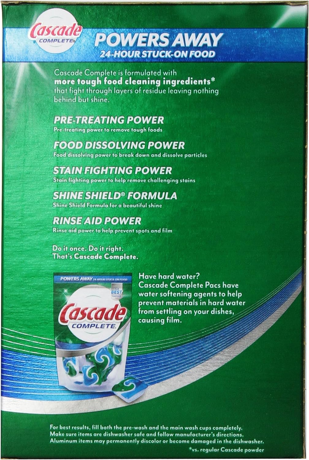 Cascade Complete, Powder Dishwasher Detergent, Fresh Scent 45 Oz (Pack of 2) : Health & Household