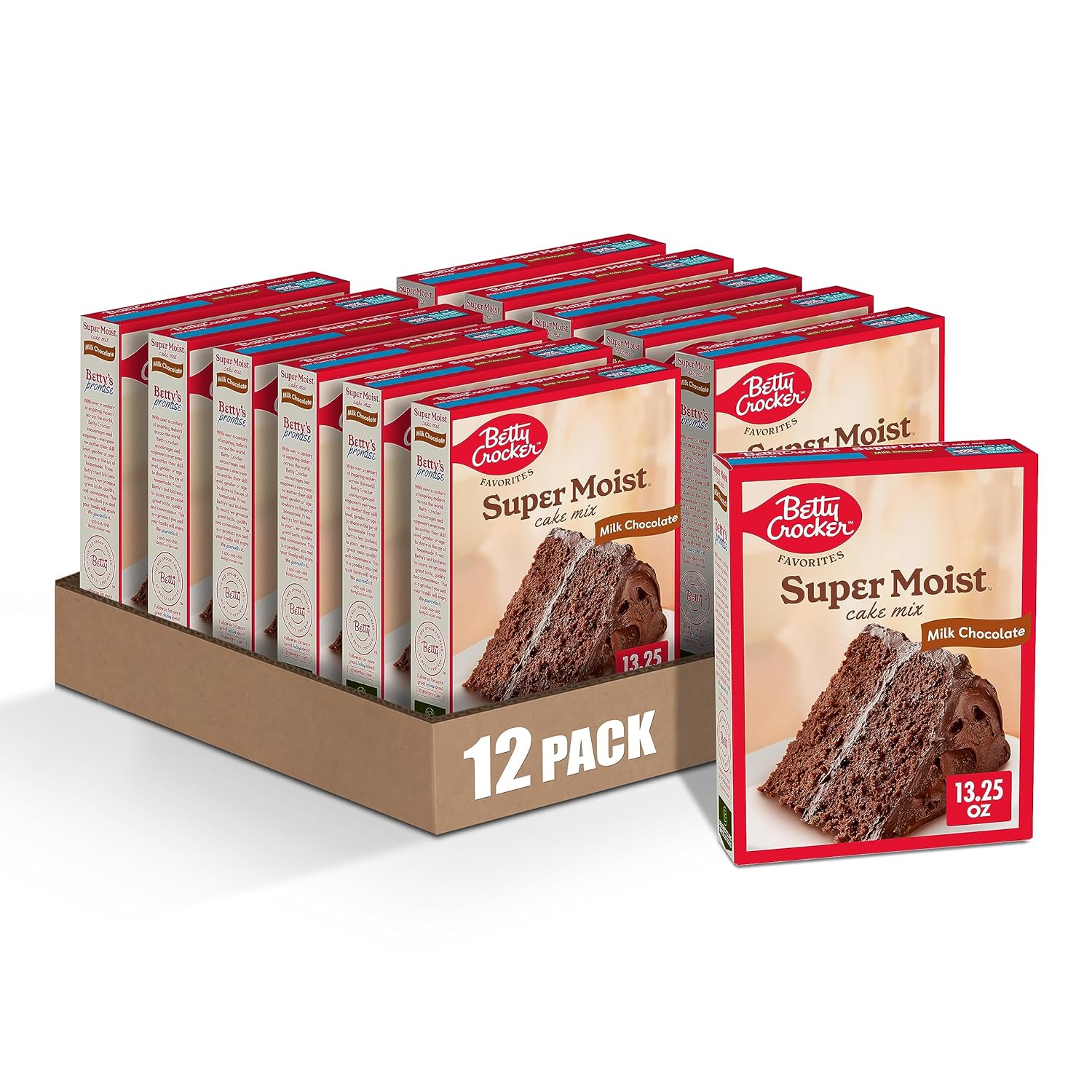 Betty Crocker Favorites Super Moist Milk Chocolate Cake Mix, 13.25 oz. (Pack of 12)
