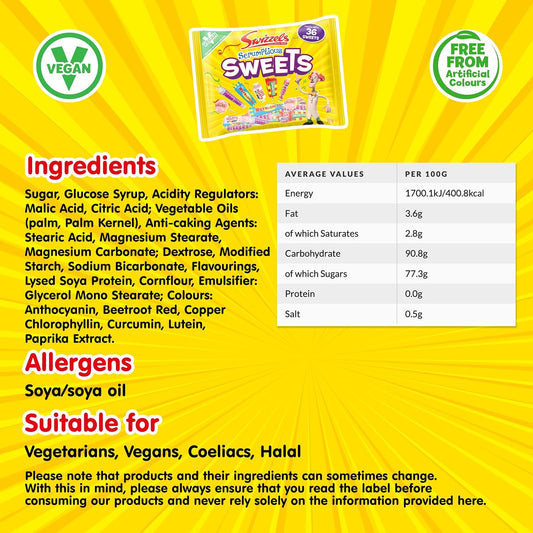 Swizzels Scrumptious Sweets Mixed Bag A Large Selection Of Mouthwatering Chewy Sweets And Lollipops Vegan Friendly Multipack 12X 351G Bags