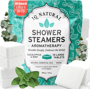 Eucalyptus Shower Steamers Aromatherapy For Women- Usa Made - Shower Bombs Aromatherapy For Women, Vapor Shower Tablets, Menthol Shower Scent Steamers Cold And Flu, Organic Shower Steamer