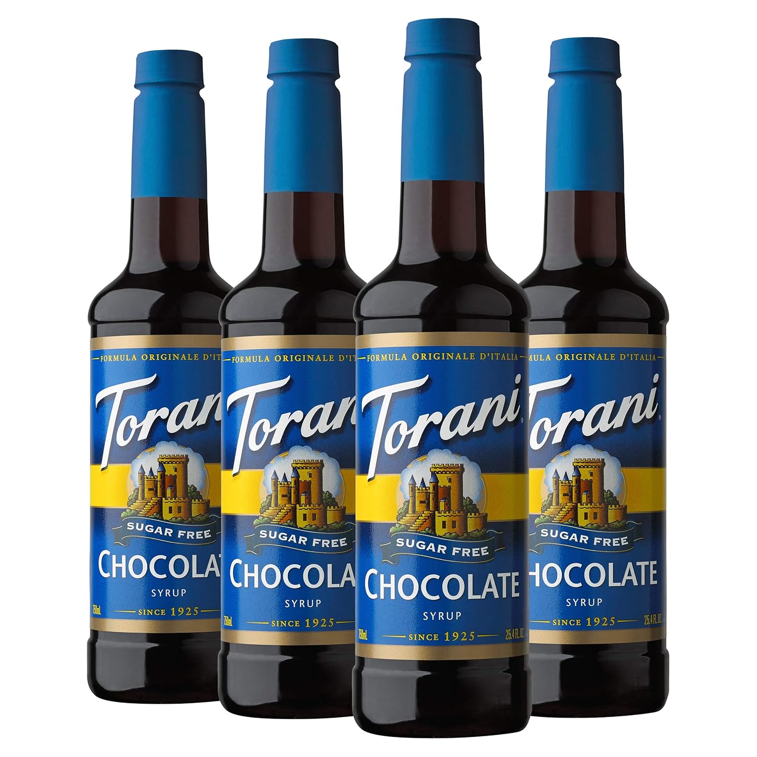 Torani Sugar Free Syrup, Chocolate, 25.4 Ounces (Pack Of 4)