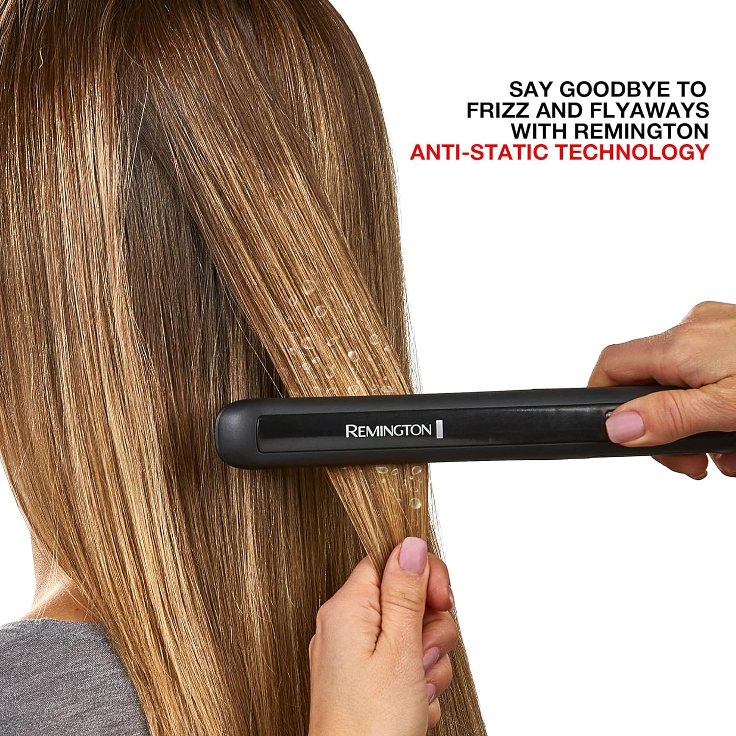 Remington 1" Flat Iron, Hair Straightener with Anti-Static Technology, 30-Second Heat Up & 60 Minute Auto Shut-off, 30% Longer Ceramic Floating Plates, Titanium + Ceramic Coating