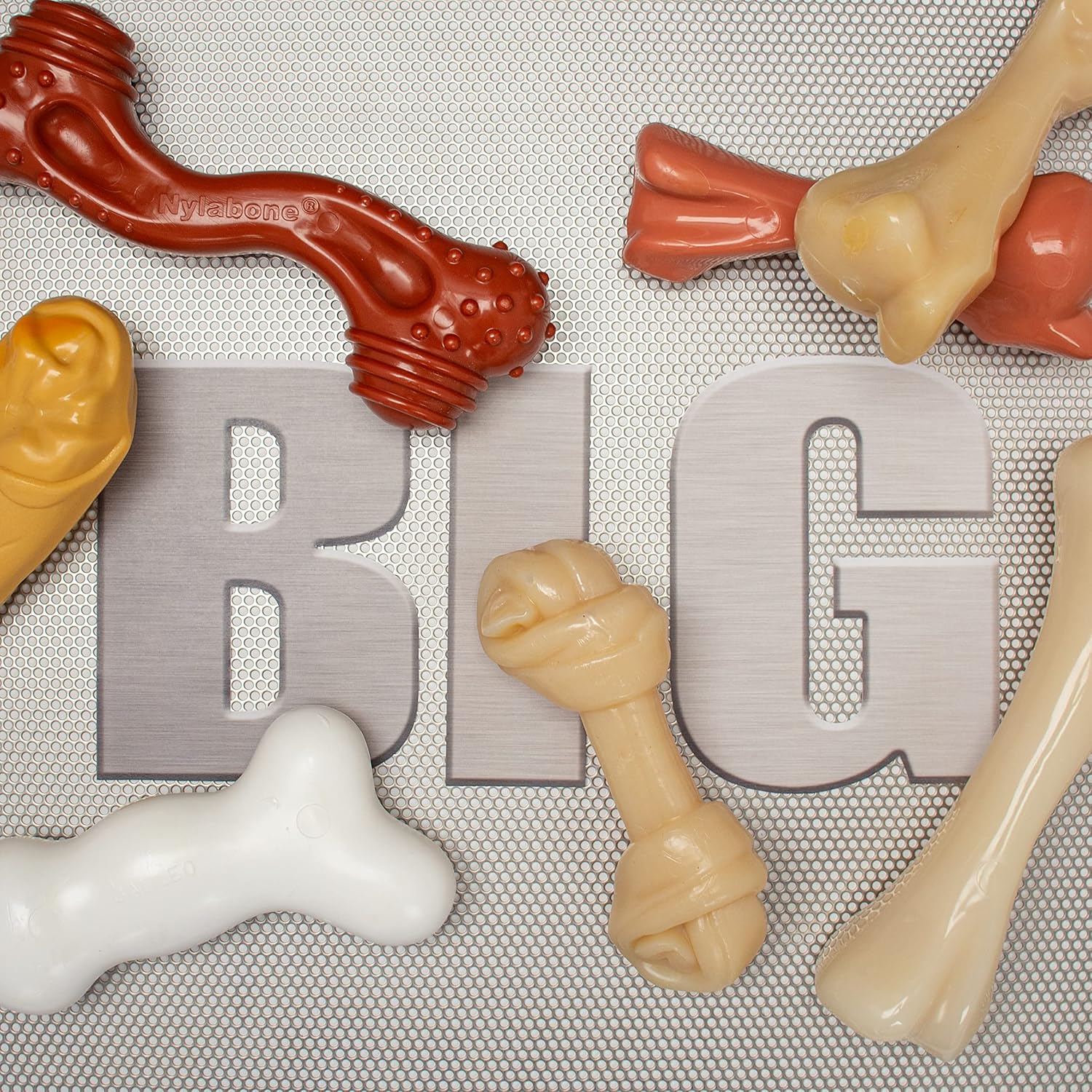 Nylabone Power Chew Knuckle Bone Big Dog Chew Toy Chicken XX-Large/Monster (1 Count) : Pet Chew Toys : Pet Supplies