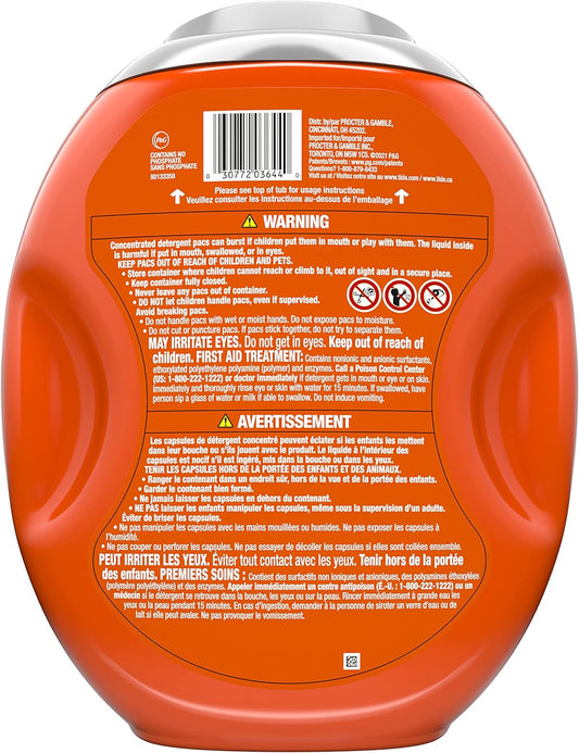 Tide Hygienic Clean Heavy 10X Duty Power Pods Laundry Detergent Pacs Original 63 Count For Visible And Invisible Dirt (Pack Of 1)