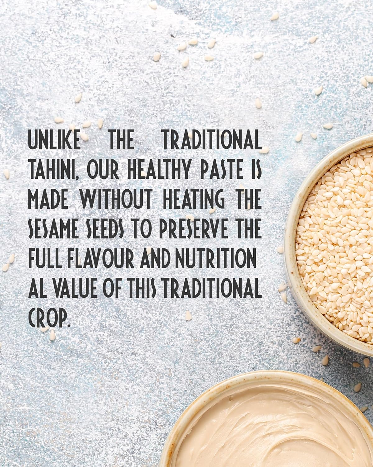 Organic Raw White Sesame Tahini by Sun & Seed - 200g - Made From 100% Organic Sesame Seeds - Healthy Tahini Paste - Vegan - Gluten, Dairy & Soy Free : Amazon.co.uk: Grocery