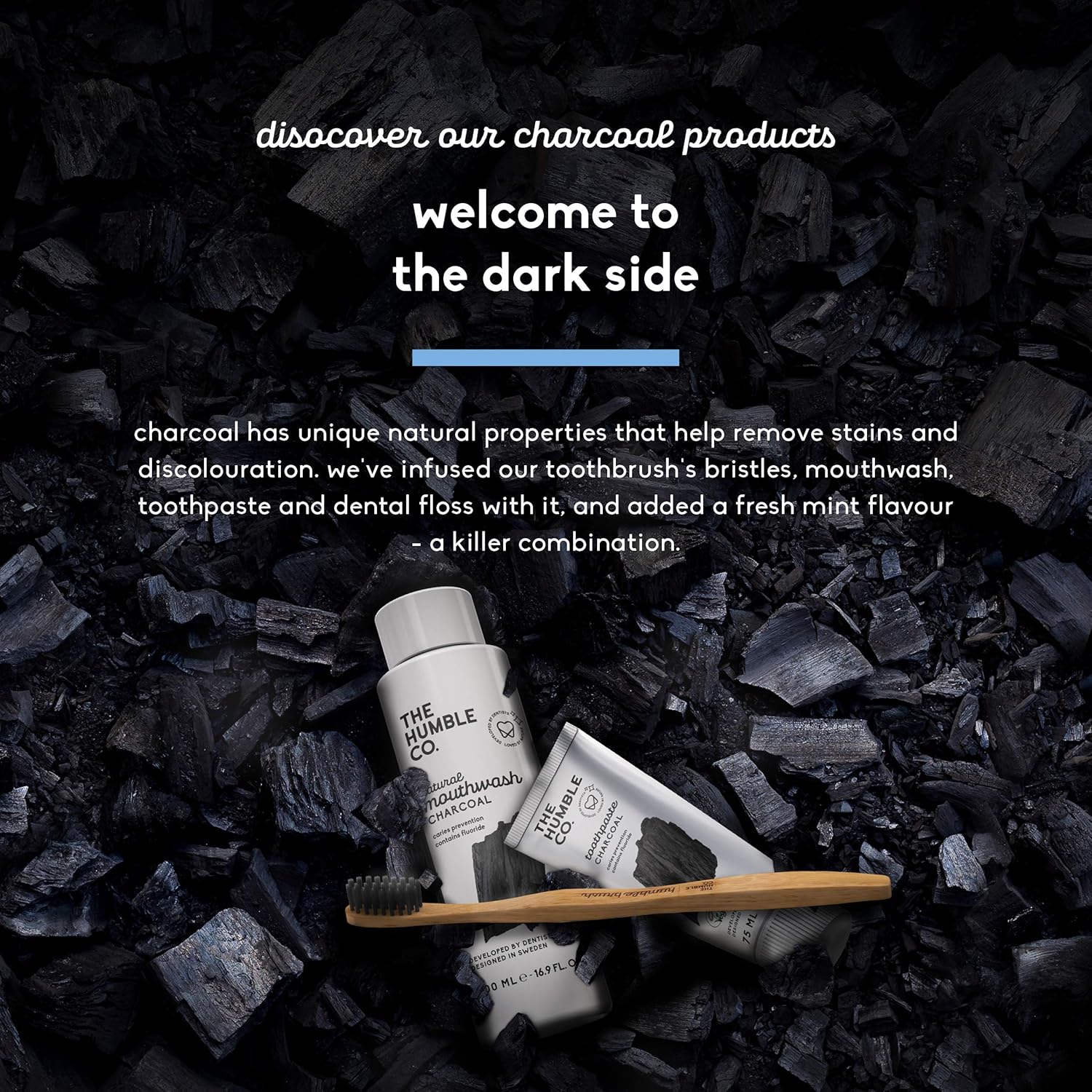 THE HUMBLE CO. - Dental Floss Picks - 2 in 1 Charcoal Infused with Mint Flavour - Developed by Dentists - Designed in Sweden - Teeth Cleaning - Reusable - Vegan & Cruelty-Free - 50p : Amazon.co.uk: Health & Personal Care