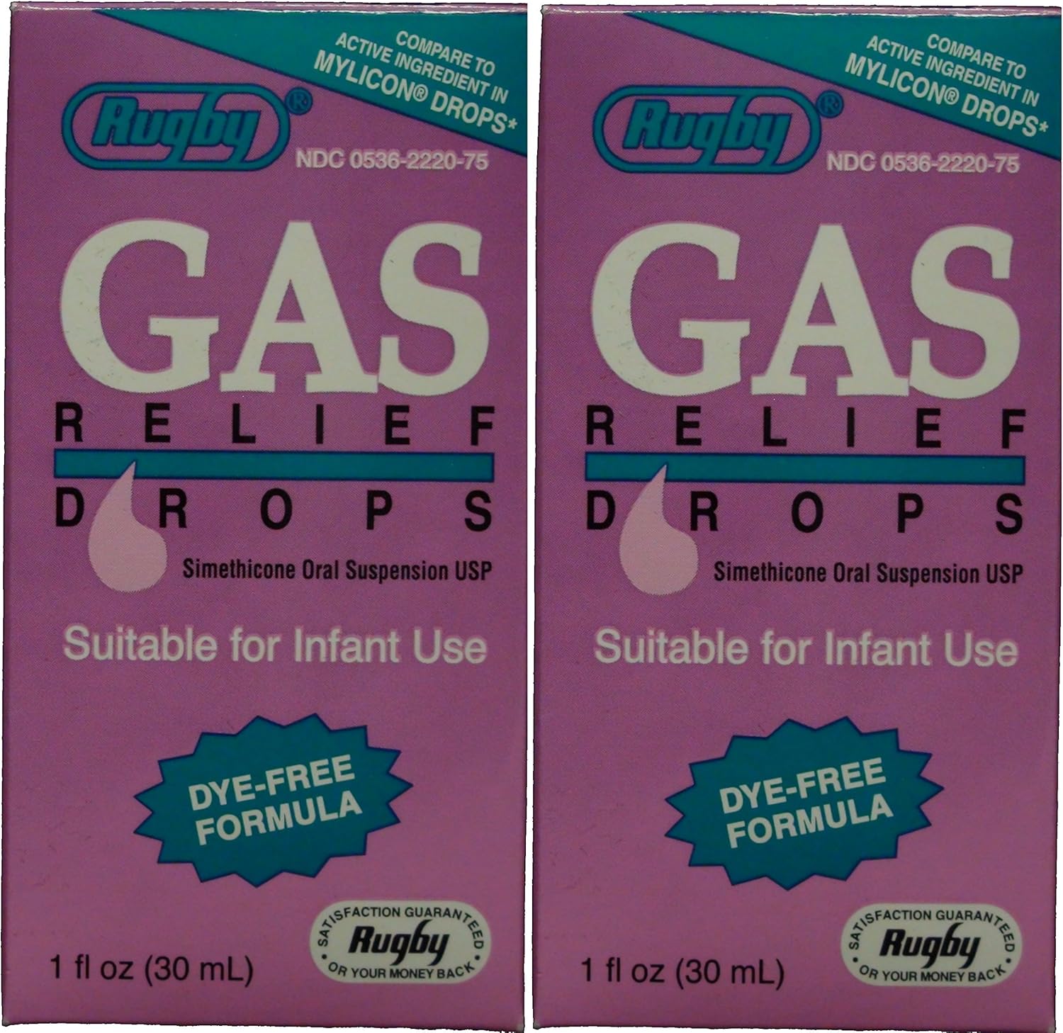 Newborns, Infants & Children Gas Relief Simethicone 20 Mg/0.3Ml Drops Dye Free Generic For Mylicon 1 Oz (30Ml) 2 Pack Total 2 Oz