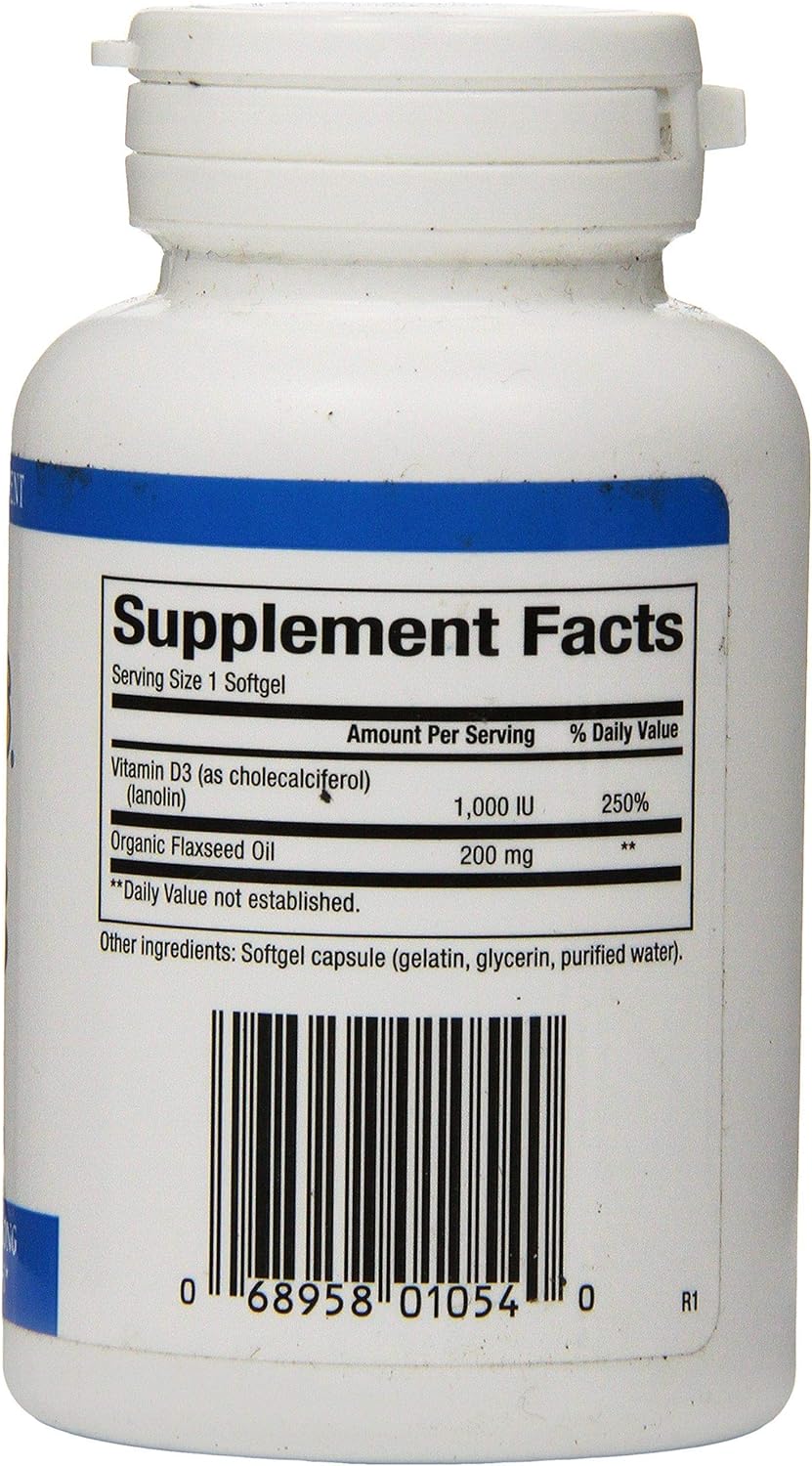 Natural Factors - Vitamin D3 1000 IU, Supports Healthy Bones, 180 Soft Gels : Health & Household