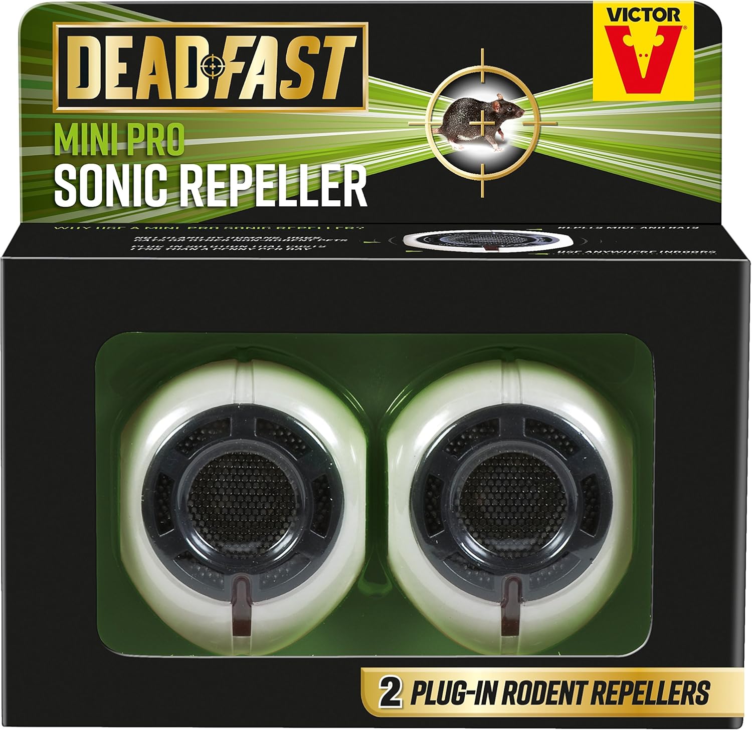Deadfast Mini Pro Rat and Mouse Sonic Repeller, Twin Pack?20300404