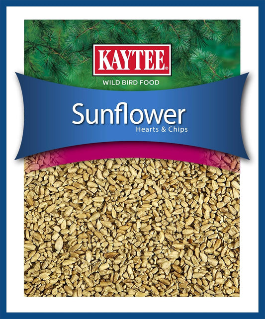 Kaytee Sunflower Hearts & Chips Wild Bird Food For Cardinals, Chickadees, Finches, Goldfinches, Grosbeaks, Nuthatches, And Titmice, 14 Lb