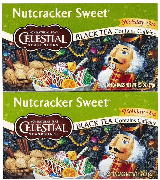 Celestial Seasonings Nutcracker Sweet Black Holiday Tea Bags, 20 Ct, 2 Pk